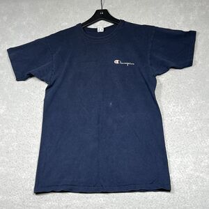 Vintage Champion T-Shirt Mens Large Blue Short Sleeve Made In USA Single Stitch